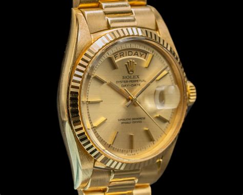 pre-owned rolex oyster perpetual day date 18k yellow gold|Rolex Oyster Perpetual watch value.